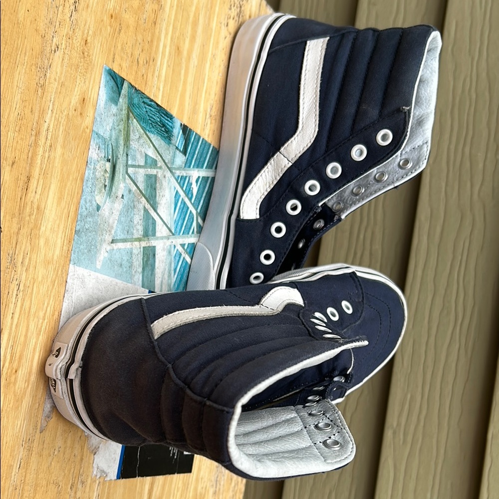 Vans Black and White High-Top Sneakers Classic Skate Style